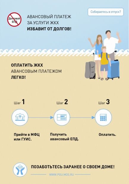 Услуги ЖКХ перед длительным отъездом можно оплатить заранее