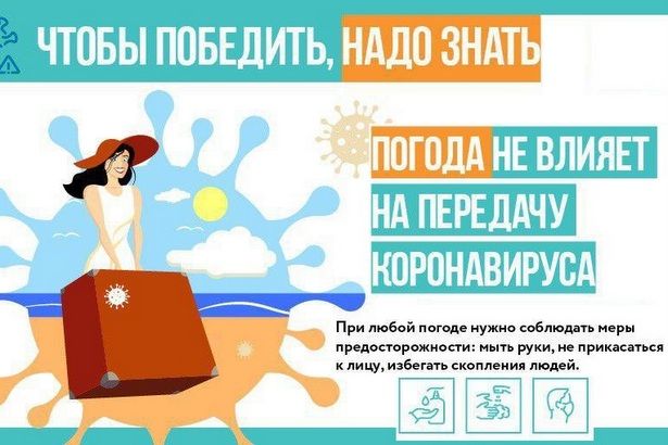 Вниманию жителей: погодные условия не влияют на распространение коронавируса