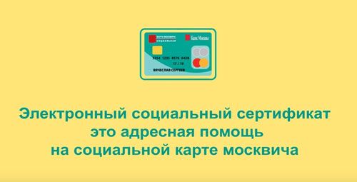 Электронный социальный сертификат