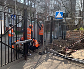 Началось благоустройство территории поликлиники 14 микрорайона